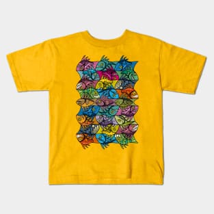 Fish Tessellation Ambigram Escher Style XXIV Kids T-Shirt